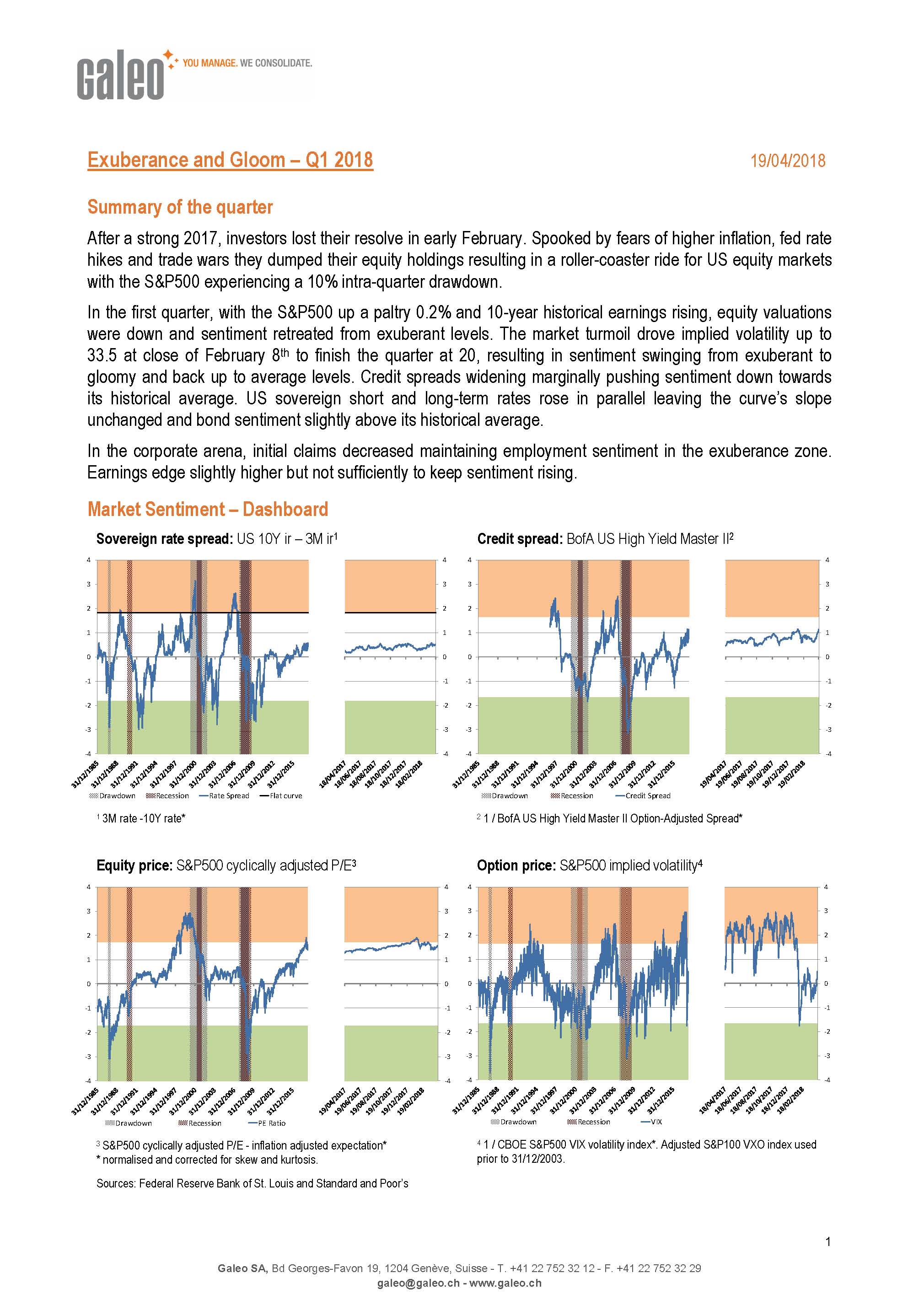 Exuberance and Gloom - Q1 2018